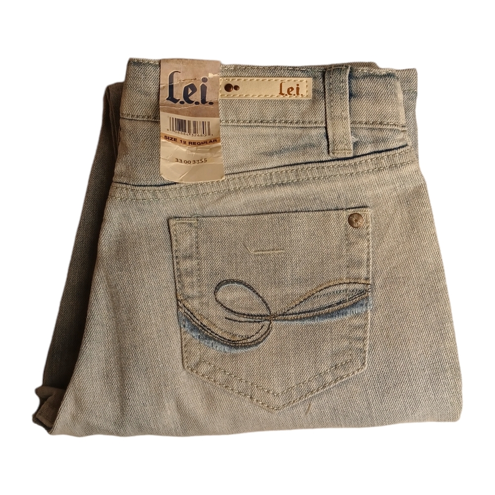 LEI Kate Neptune Light Blue Wash Lowrise Skinny Jeans 12 Regular (Girls) 12 NWT